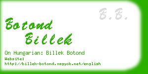 botond billek business card